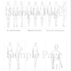 Printable Fashion Figure Templates : Fashion Sketchbook 10 Head Figures - Image 4