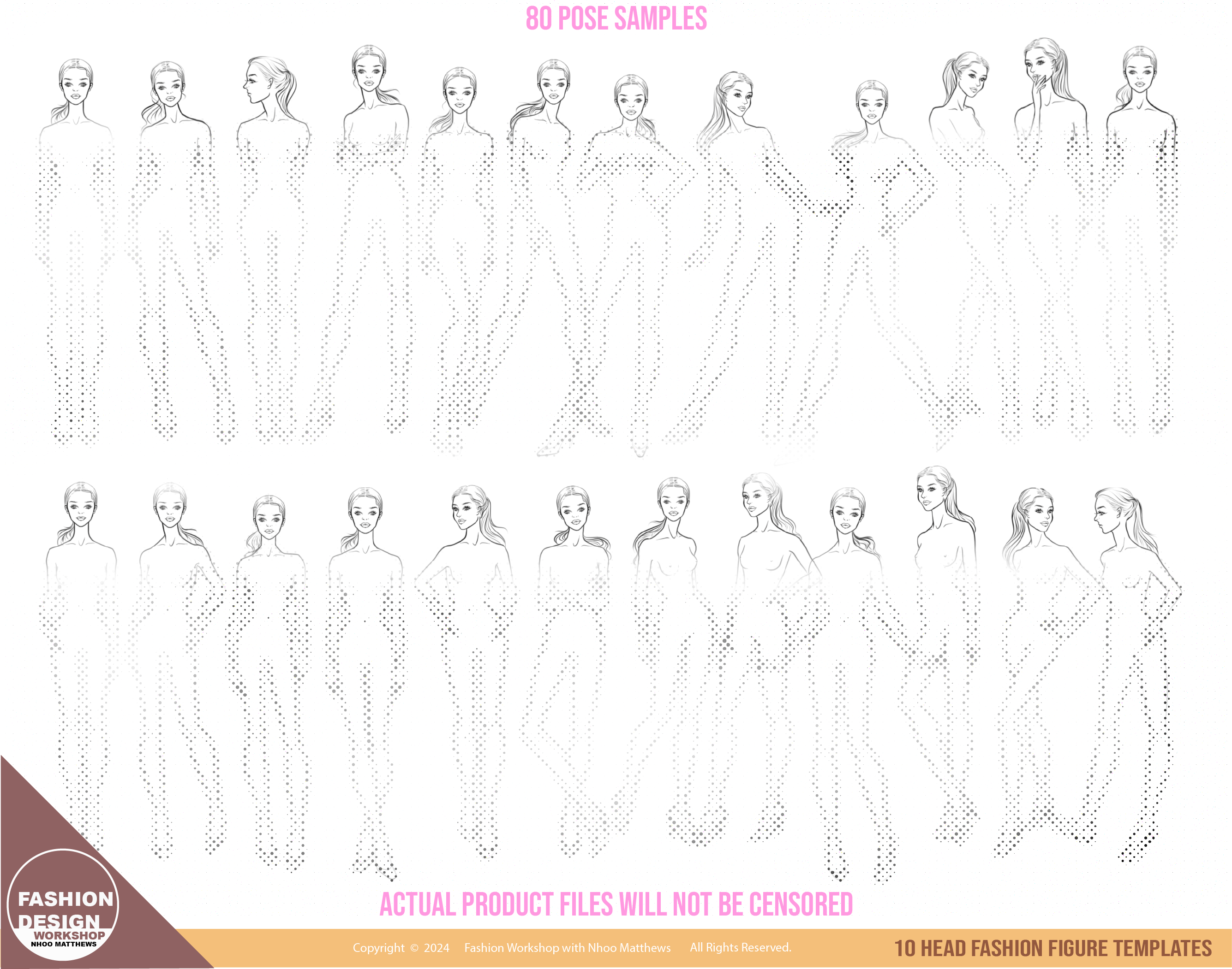 Buy Fashion Figure Croquis Template Front and Reverse Pose 2 Pose 3 Online  in India - Etsy