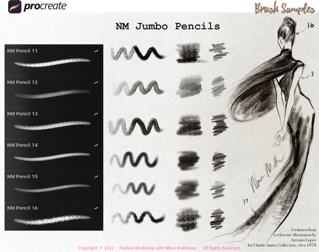 45 Designer Pencils Procreate Brushes – Nhoo Matthews