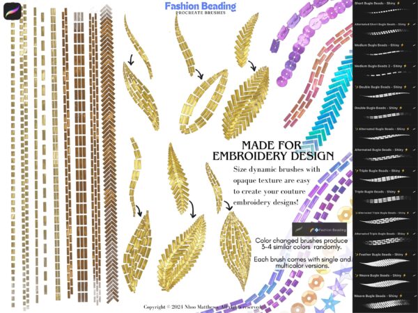 Fashion Beading Procreate Brushes - Image 8