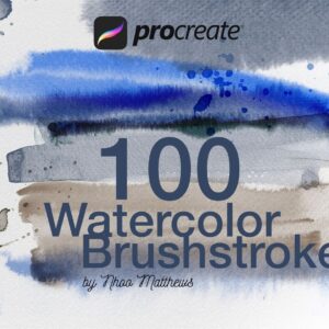 Procreate Realistic Watercolor Brushstroke Stamps