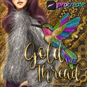 Procreate Gold Thread Vol.3 Metallic Embroidery Brushes